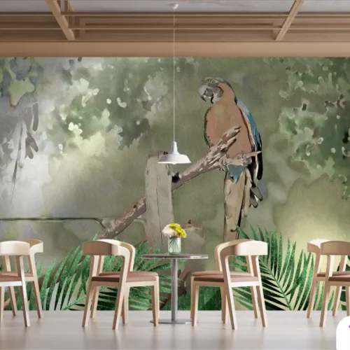 Arara efeito pintura com textura - Autocolante decorativo parede - Image 5