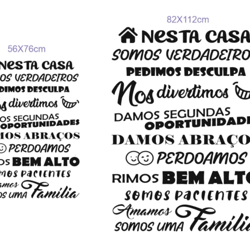 Frases de parede Nesta Casa Somos Verdadeiros - Image 3